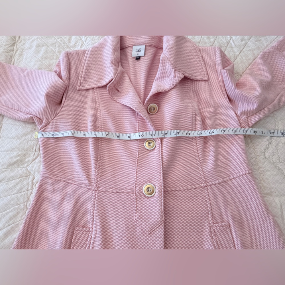 CAbi "Take 5 Topper" Light Pink Trench Coat - Picture 11 of 12